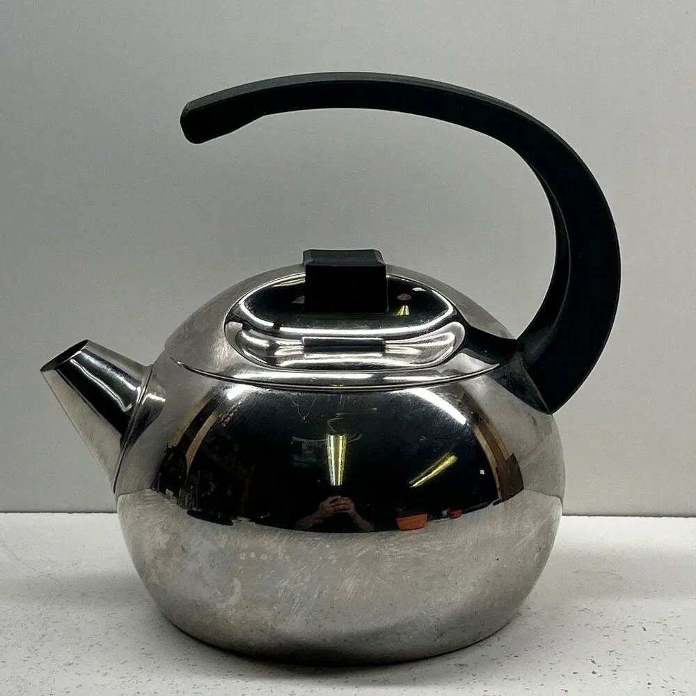 Vintage Tramonita‎ 18/10 Stainless Steel 2-quart Tea Kettle Made In Brazil